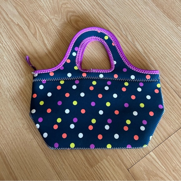 Lands’ End Kids Polka Dot Nom Nom Lunch Bag - Picture 10 of 10